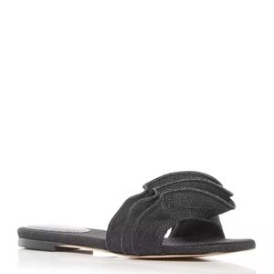 ON SALE Larroudé Women's Ivy Ruffle Slide Sandals